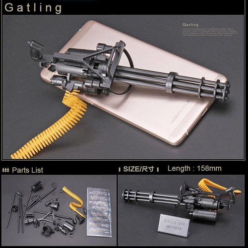 Ametralladora Escala 1/6 M134 Minigun Gatling Us Army Abs