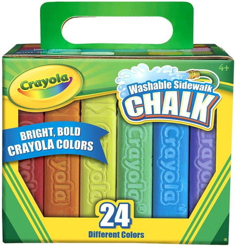 Crayola 24 Gises Gigantes Cuadrados Lavables No Tóxicos