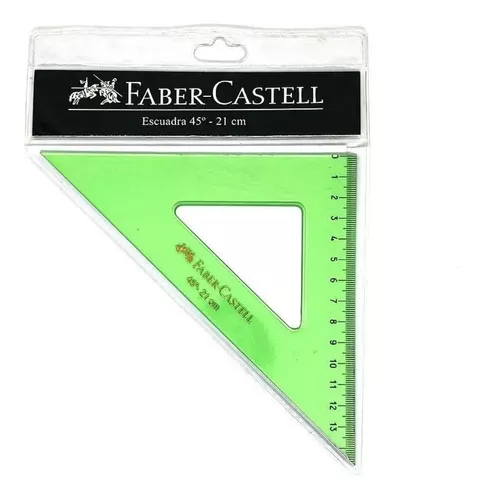 Escuadra Faber Castell sin graduar 16cm - MANUALIDADES TRASGU