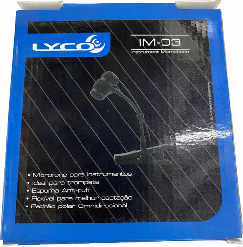 Microfone Lyco C/fio Trompete Rosca Im03p2 Novo Original