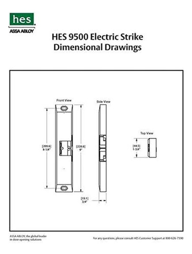 Hes 9500 Strike Eléctrico Con Clasificación De Fuego, En Con