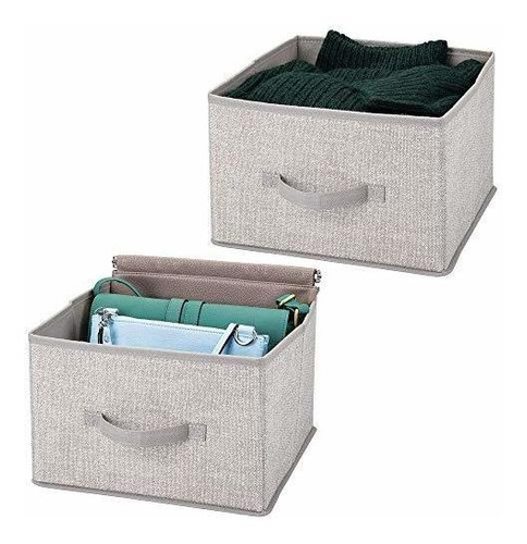 Imagen 1 de 2 de Mdesign - Organizador De Tela Suave Para Armarios, Caja, Par