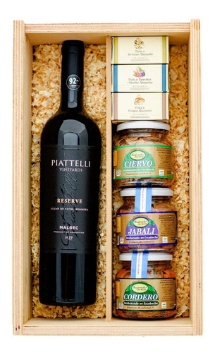 Caja De Vino Gourmet Piatelli Malbec Duo - Regalo Cumpleaños