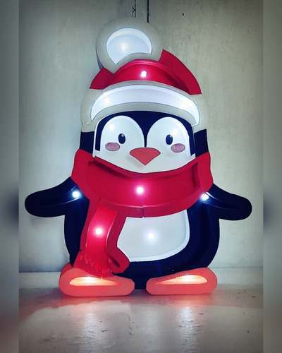 Figura Corporea Con Luz Led Navidad Papa Noel Reno Pinguino
