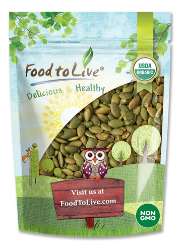 Food To Live Semillas De Calabaza Tostadas En Seco Orgánicas