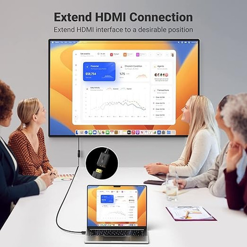 Cable De Extensión Macho A Hembra Hdmi 4k60hz 3d Hdr,6.6ft