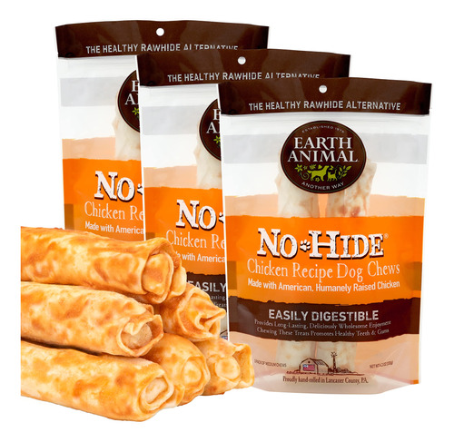 Earth Animal No Hide - Masticables Naturales Sin Cuero Crudo