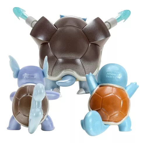 Compre Pokemon - 3 Figuras - Squirtle, Wartortle e Blastoise aqui na Sunny  Brinquedos.