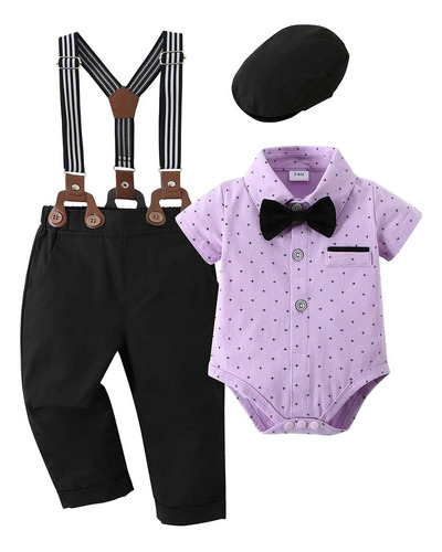 Set Infantil De 4 Piezas Para Vestir, Camisa, Pantalones, Co