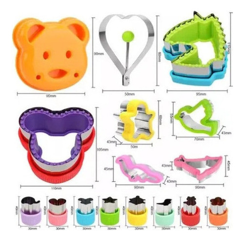 Comida Para Niños, Molde Para Cortar Pan De Frutas Dobladas