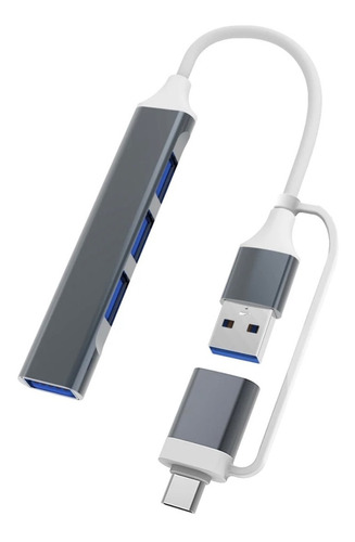 Hub Tipo C Y Usb 3.0 Multi Splitter Adaptador Otg 4 Puertos