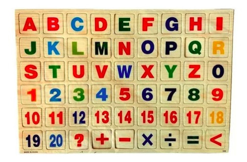 Pizarra Pizarrón Madera Doble Abecedario Letras Artico Store