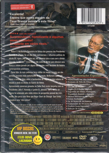 Dvd Sob A Névoa Da Guerra - Original Novo Lacrado!!!