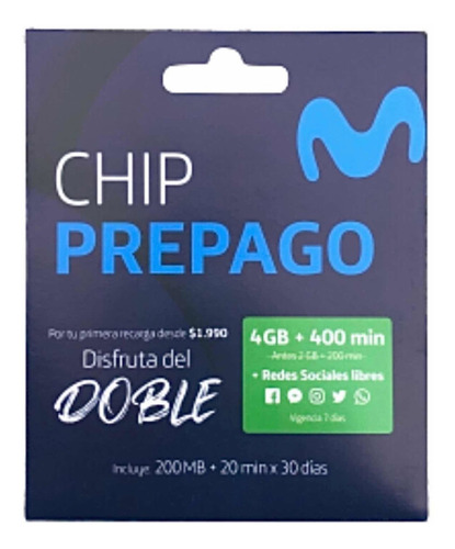 Chip Movistar Prepago Nano Sim - Micro Sim - Somos Smartec -