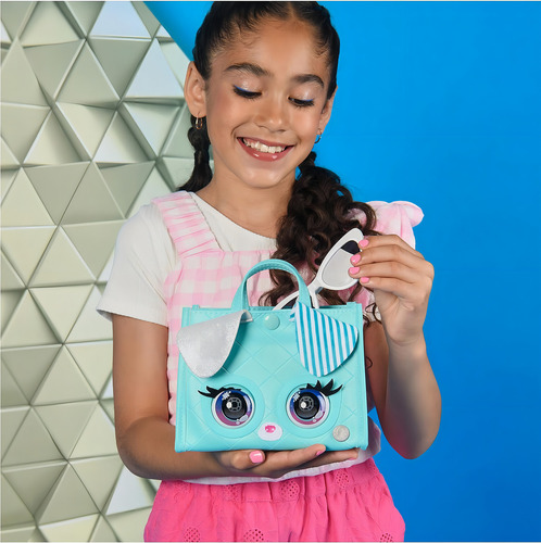 Bolsa Interactiva Purse Pets Para Niñas Vipooch Color Turquesa