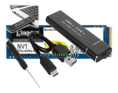 Case Enclosure Delta Usb 3.0 M.2 Discos Pci-e Nvme Ssd