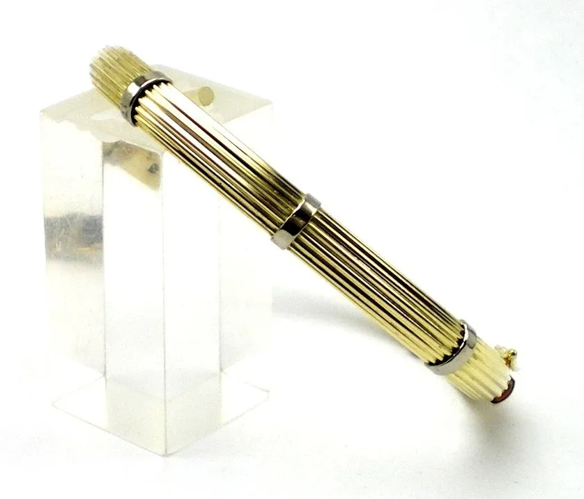 Esclava De Oro 18 Kt Bicolor