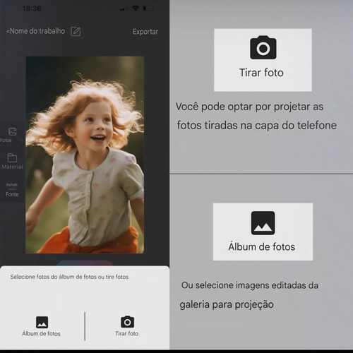 Capa De Telefone Com Projeção De Tela Para iPhone 15 Pro