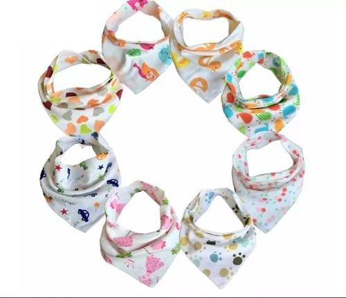 Pack 12 Babero Bandana Bebé