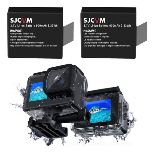 Kit Cámara 4k Sjcam Sj4000 Pantalla Doble Más 2 Baterías