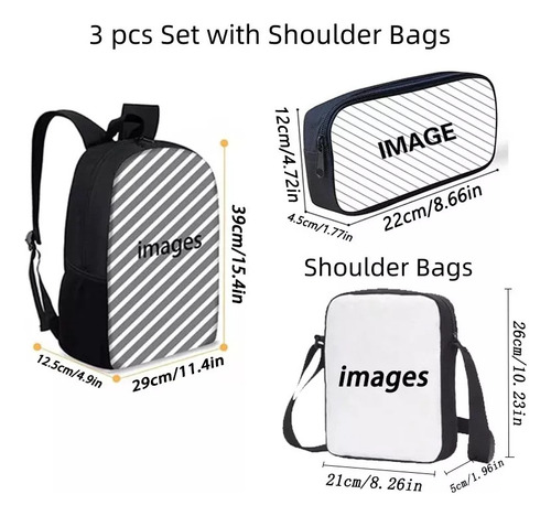 Yx Set Mochilas Escolares Girls Inside Out 2, 3 Unidades Con