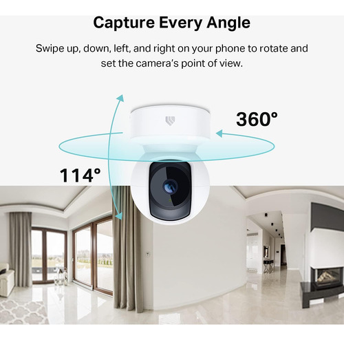 Camara De Seguridad Kasa 2k Qhd Con Giro E Inclinacion, S...