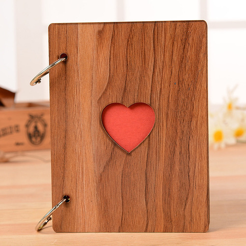 Álbum Diy Wood Cover P: Aniversario, Boda, Viaje