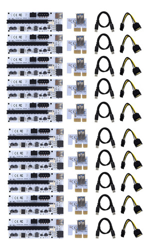 10 Unidades De Tarjetas Pcie Riser Ver009s Pci-e, Extensor P