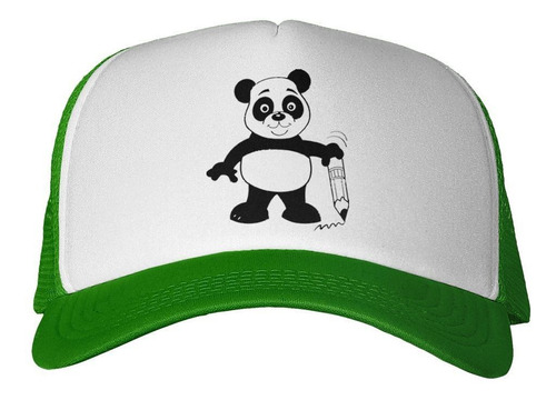 Gorra Oso Panda Con Un Lapiz Dibujo Animado