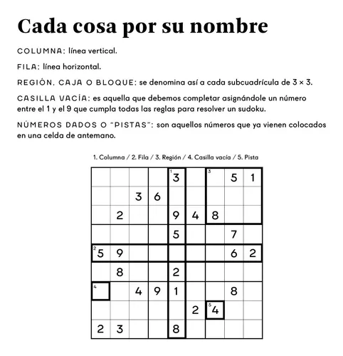 Sudoku nivel fácil para relajarse con los números