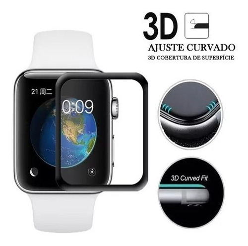 Kit 2 Películas App Watch Borda Preta 38/40/42/44mm E078