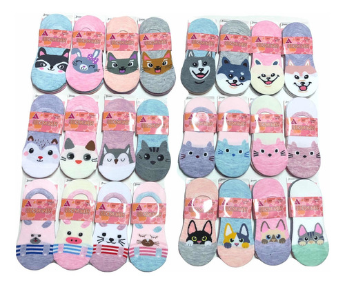 Pack 12 Calcetines Invisibles Con Diseños Varios Modelos
