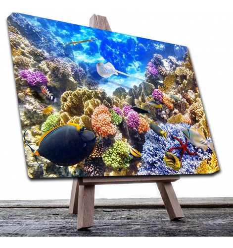 Cuadro Decorativo Canvas Paisaje De Arrecifes Y Peces 2