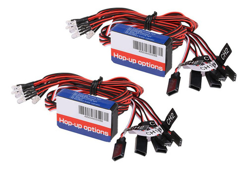 Jj 2x De Luces Intermitentes Led A Escala 1/10 Rc Compatible