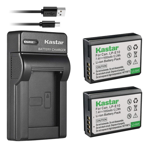 2-pack Bateria Kastar Lp-e10 P/canon T3 T5 T6 1100d 1200d