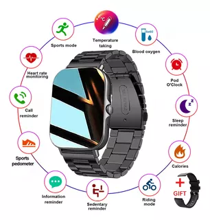FoxBox Reloj Inteligente Bluetooth Llamada Smartwatch Impermeable Sport BW0366/BW0446