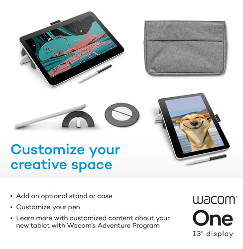 Tableta De Dibujo Wacom One 13 Con Pantalla Táctil Full Hd D