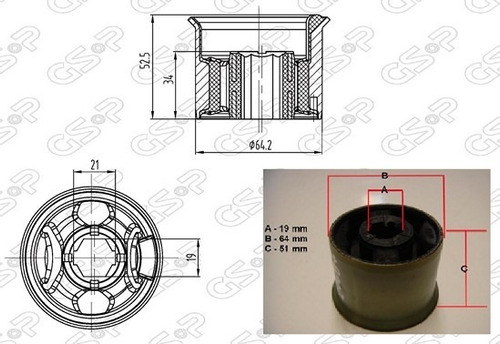 Buje Bastidor Inf 02 (chapa) Gsp Audi A3 10-12