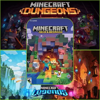 Minecraft: Java & Bedrock + Dungeons +legends Pc Digital
