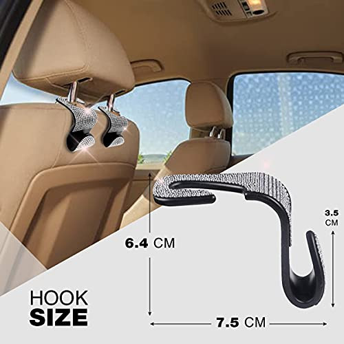 Accesorios De Automóvil Brillo Sólido Mujeres, Gancho...