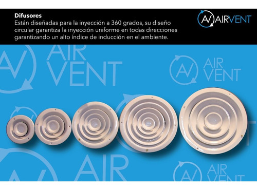 Difusor Para Aire Acondicionado Diametro 10 Cmts