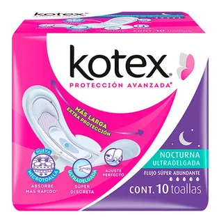 Kotex Toalla Femenina Nocturna Ultradelgada