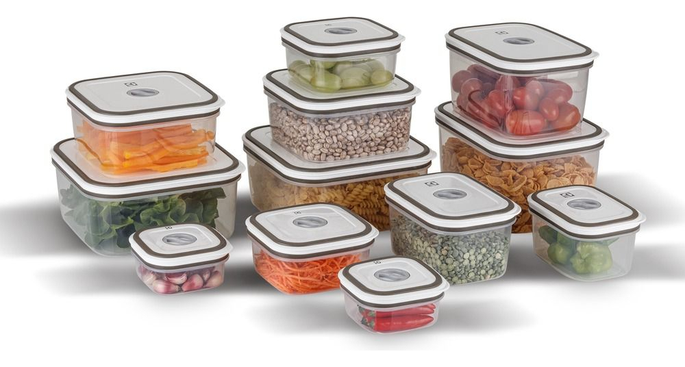 Electrolux Kit Potes Herméticos Plásticos Cinza 12 Unidades