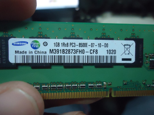 4 Memorias Samsung 1gb 2rx8 Pc3-8500e-07-10-d0 (Usado)