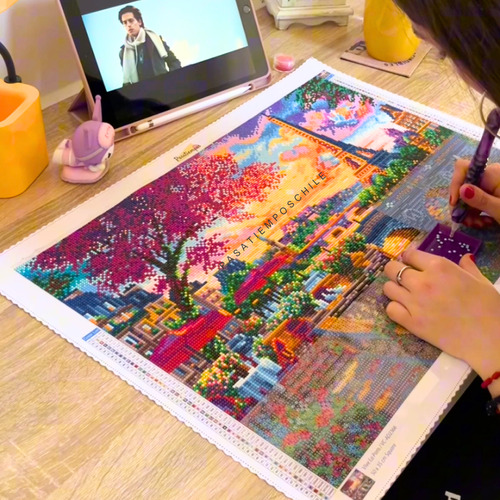 Pintura Diamante Kit Premium Espacial 50x40 Boreales Mosaico
