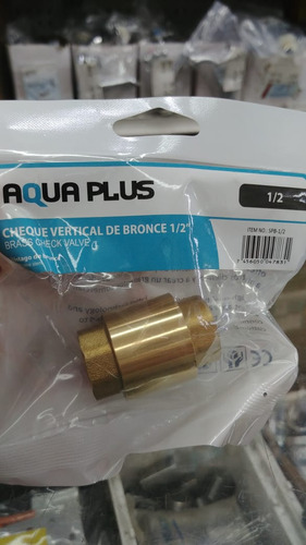 Válvula Check De Bronce De 1/2 Aqua Plus 