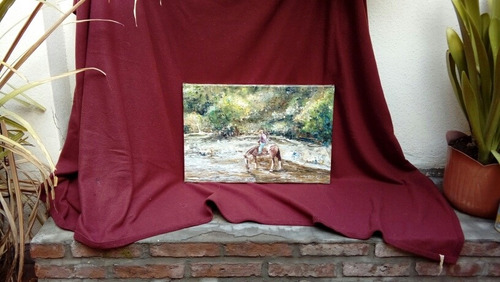 Cuadros Caballos 40x60 Jinete Gauchescos Pintado A Mano 45