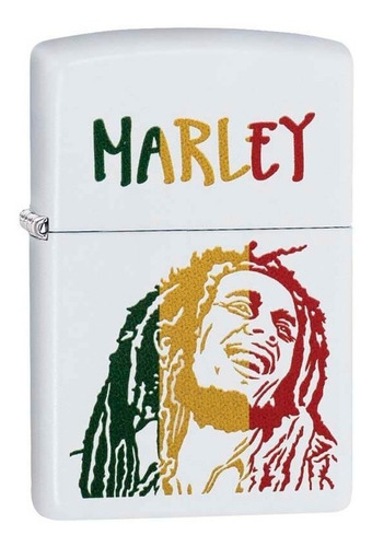 Encendedor Zippo Blanco Bob Marley