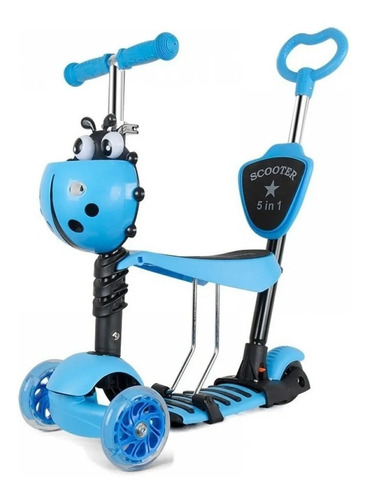 Patineta Scooter Monopatín 5 En 1 Luces Niños Triciclo 