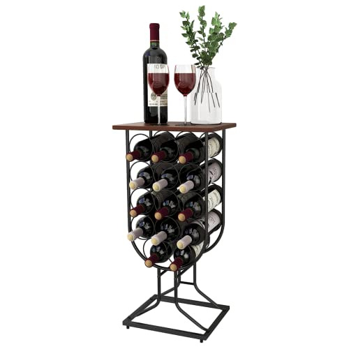 Taleco Gear Freestanding, Wine Stand Rustic Style, Hold...